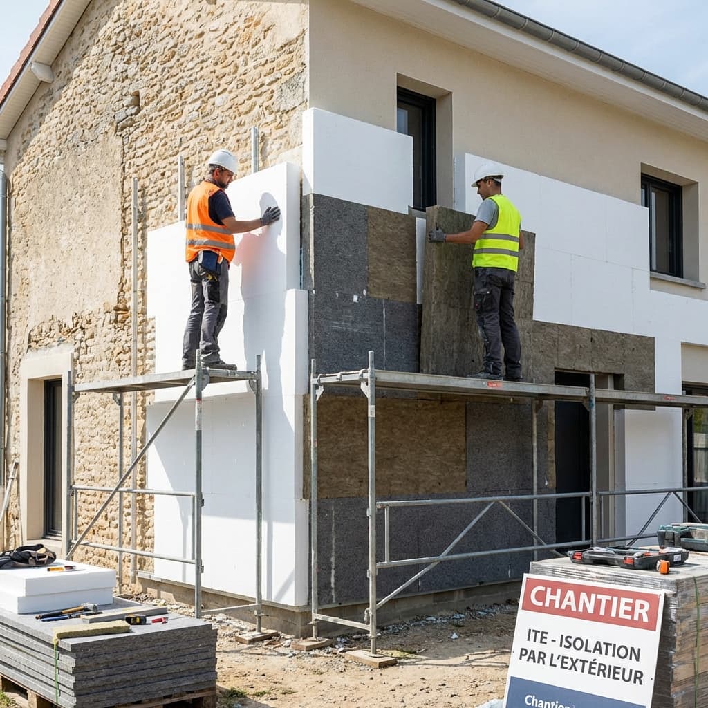 Isolation par l'Extérieur (ITE) : Prix au m² selon l'isolant (Polystyrène vs Laine de Roche)