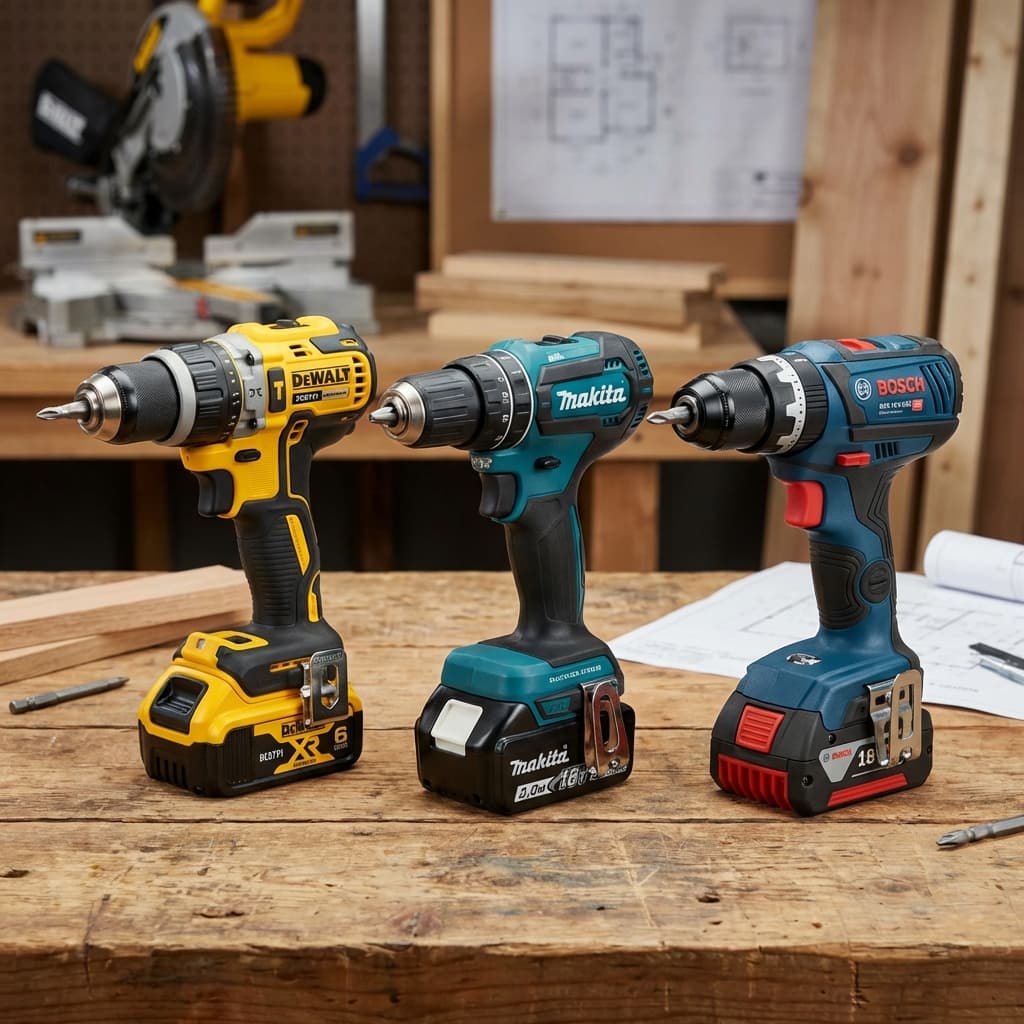 Top 5 des Meilleures Perceuses Visseuses sans fil 2026 (Makita, DeWalt, Bosch)